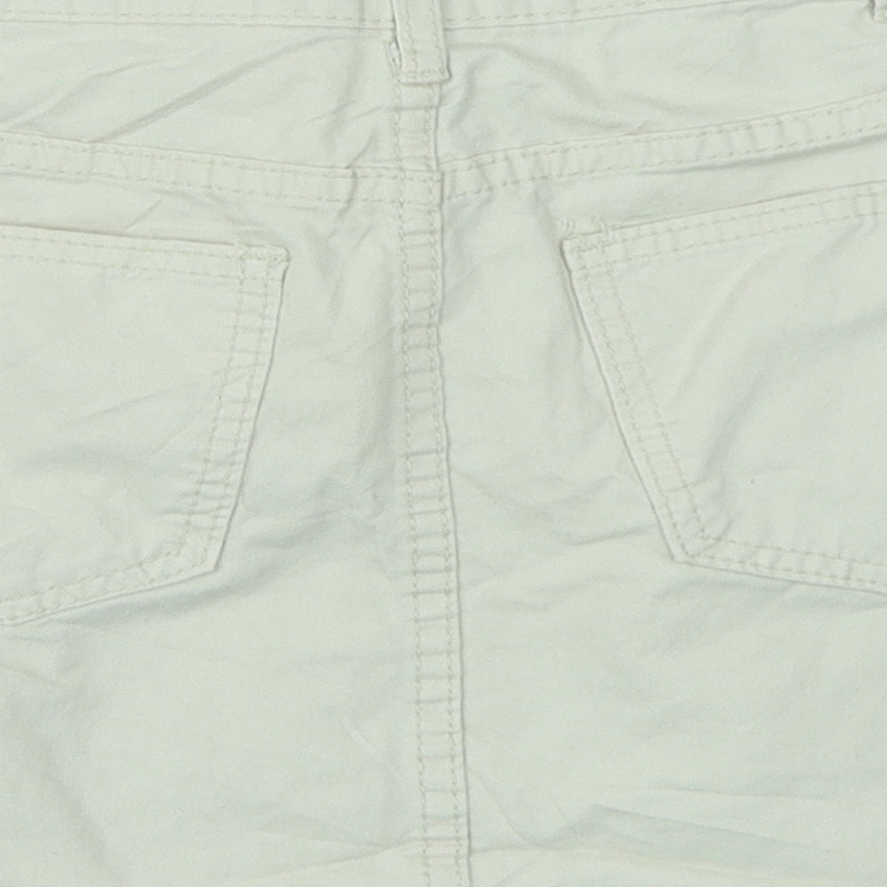 Jeans Womens Ivory Denim A-Line Skirt Size L
