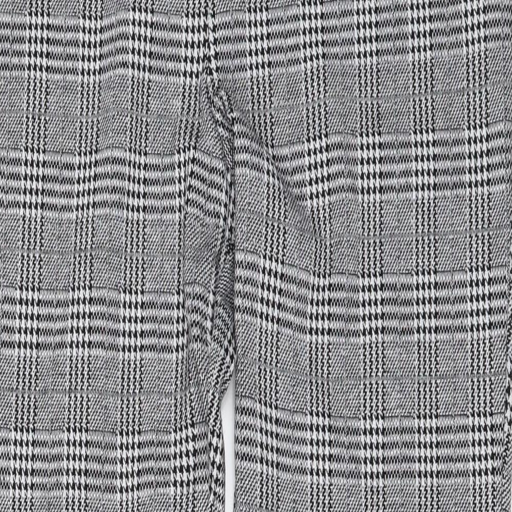 H&M Womens Grey Check Rain Trousers Trousers Size M L29 in