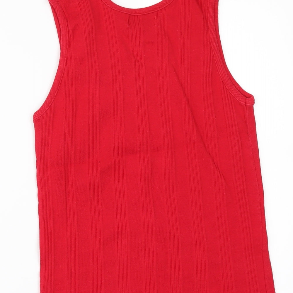 R.I.CLOTHING CO Womens Red Basic T-Shirt Size XL