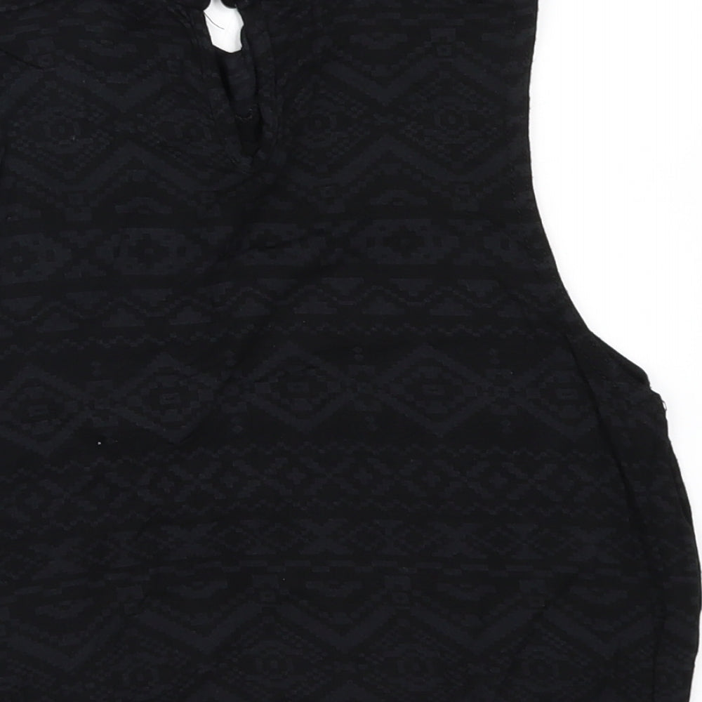 New Look Womens Black Basic T-Shirt Size 12