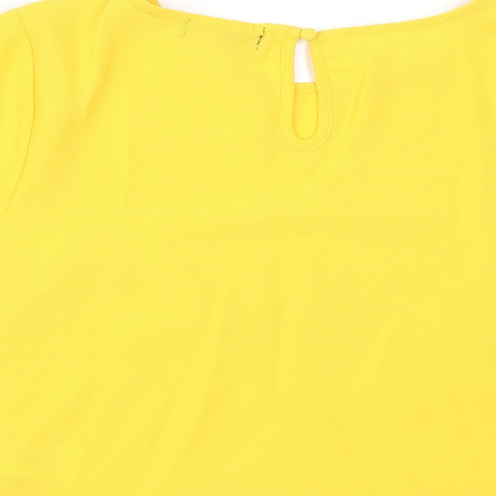 New Look Womens Yellow Tunic Blouse Size 12