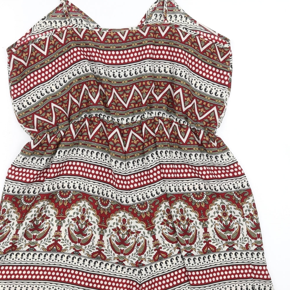 Staring at Stars Womens Multicoloured Floral Playsuit One-Piece Size L