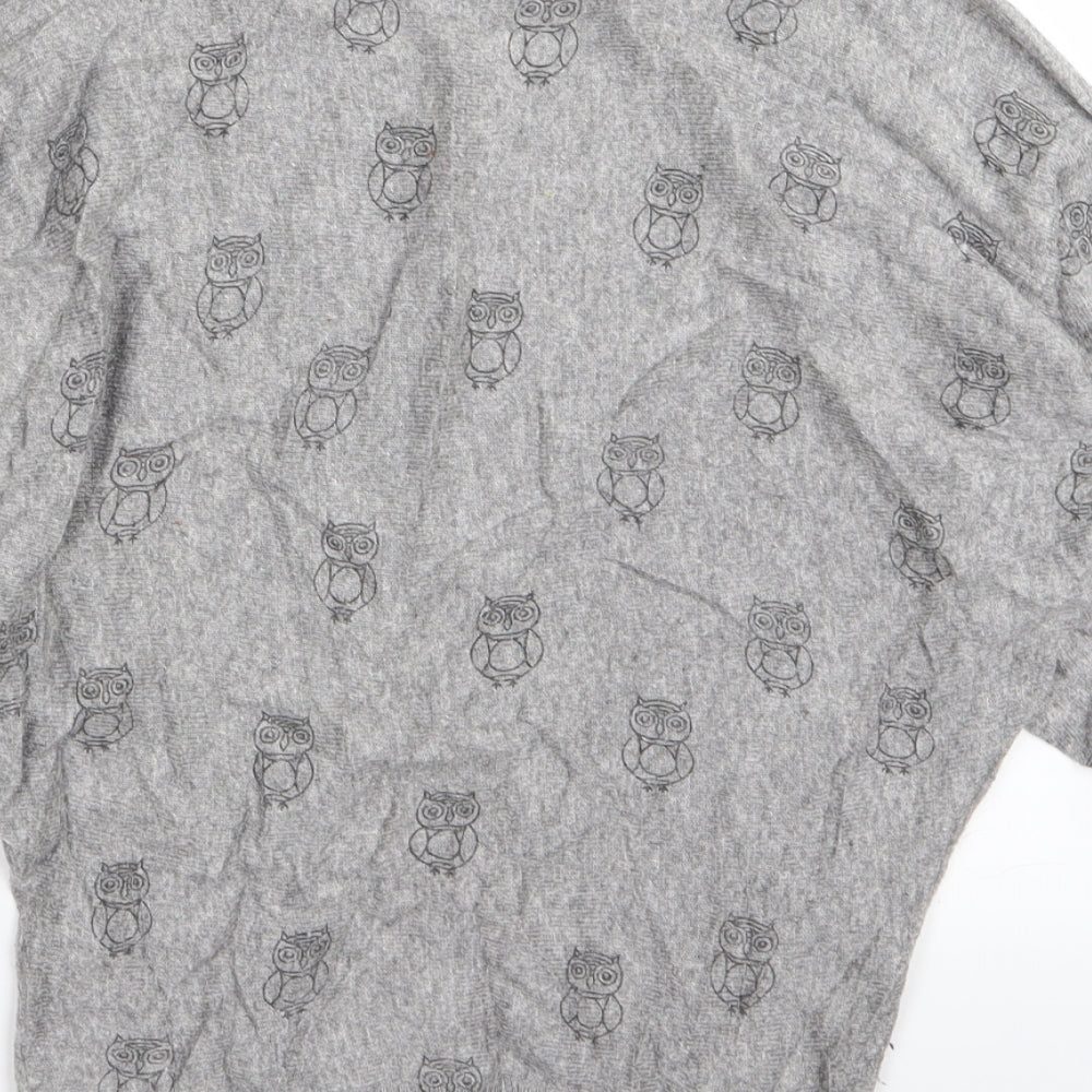 New Look Womens Grey Basic T-Shirt Size 8
