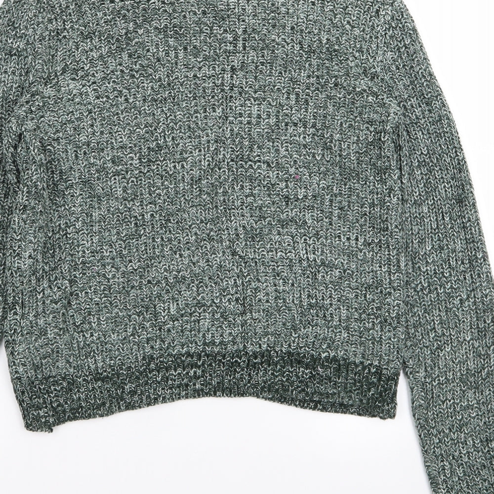 H&M Womens Green Pullover Jumper Size XS
