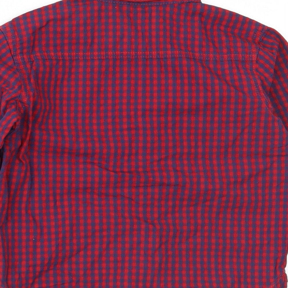 George Boys Red Check Basic Button-Up Size 2-3 Years
