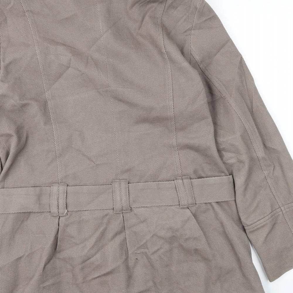 Atmosphere Womens Brown Corduroy Overcoat Coat Size 14