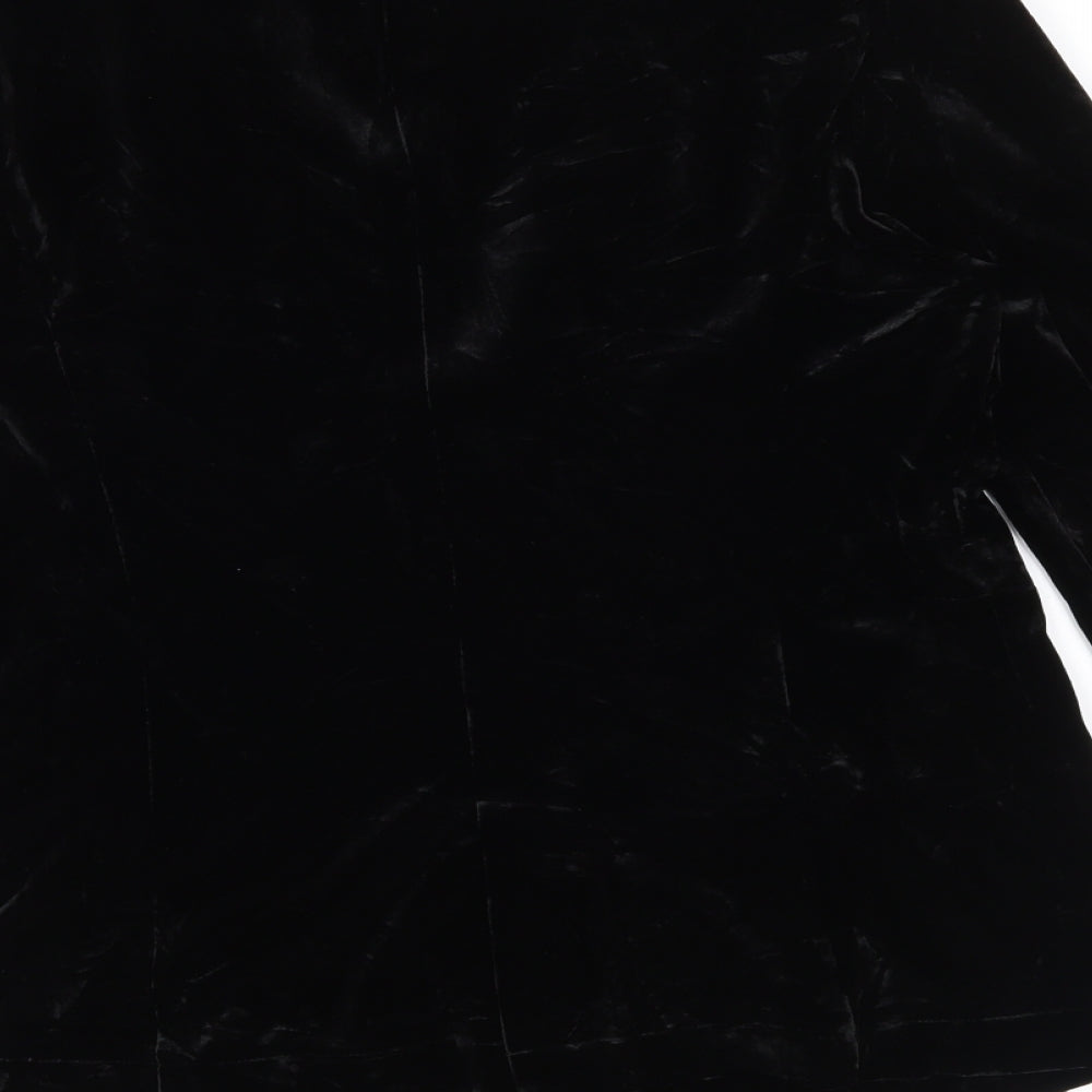 Saint Tropez Clothing Womens Black Velour Jacket Size M