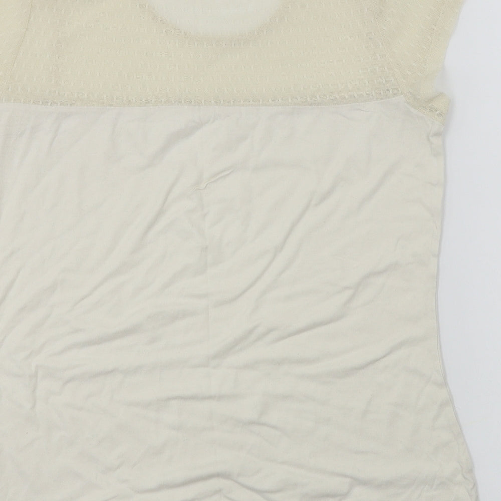 George Womens Ivory Basic T-Shirt Size 10