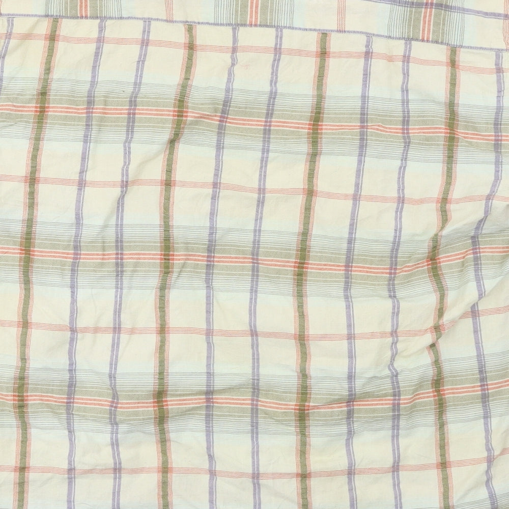 Cotton Traders Mens Yellow Check Button-Up Size M