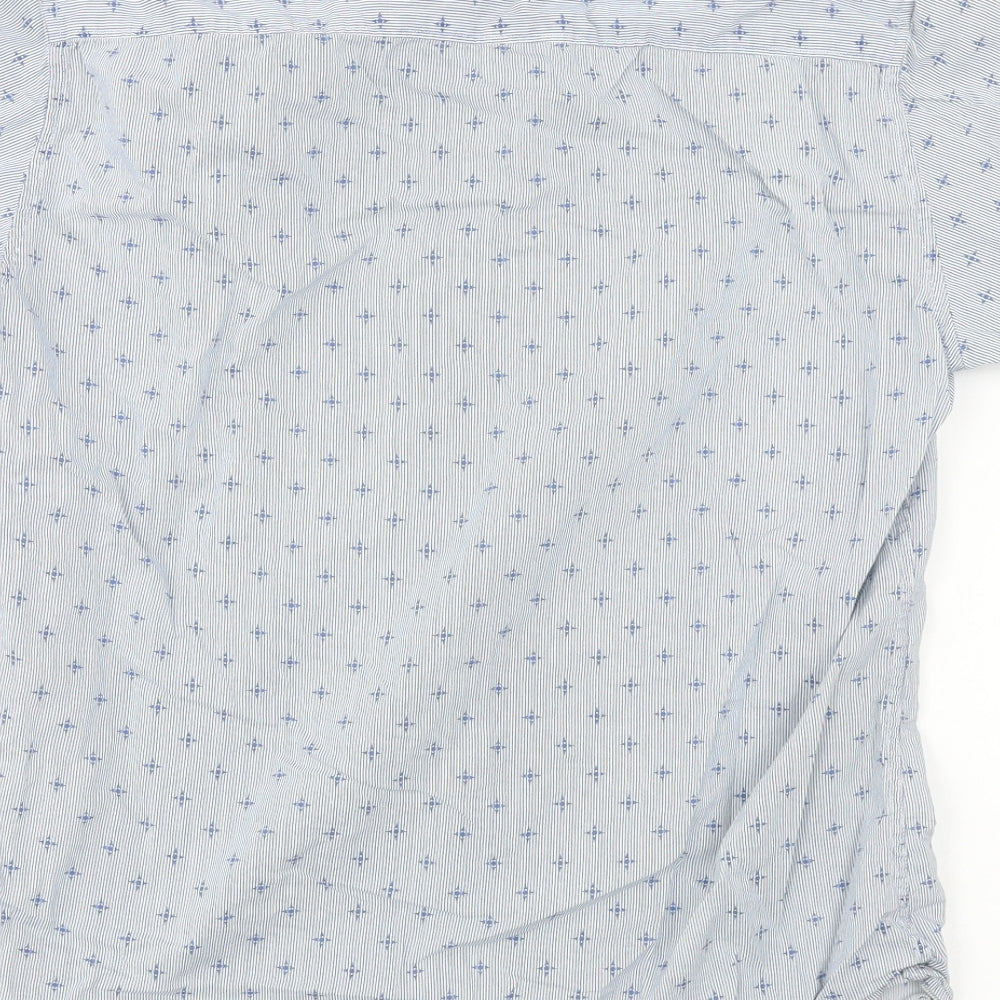 Topman Mens Blue Button-Up Size M