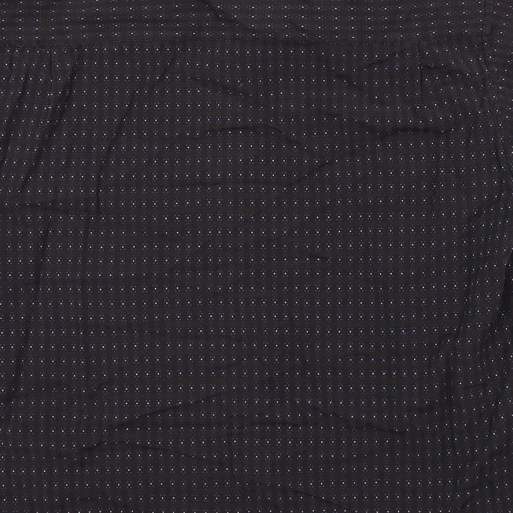 Xplicit Mens Black Geometric Button-Up Size L