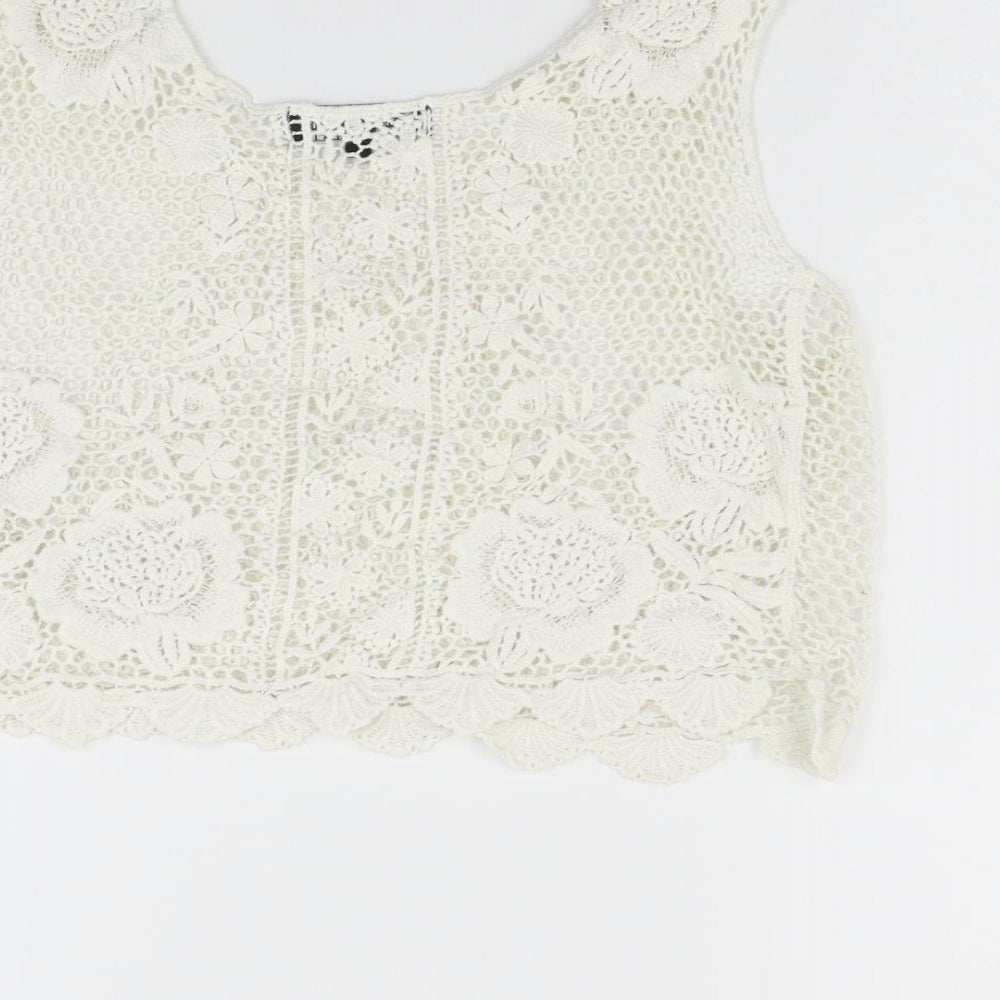 Cameo Rose Womens White Basic Tank Size M