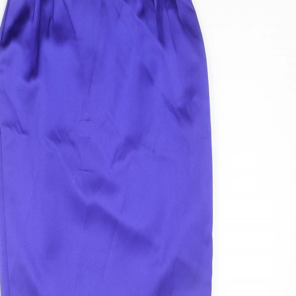 Preworn Womens Blue A-Line Skirt Size 24 in