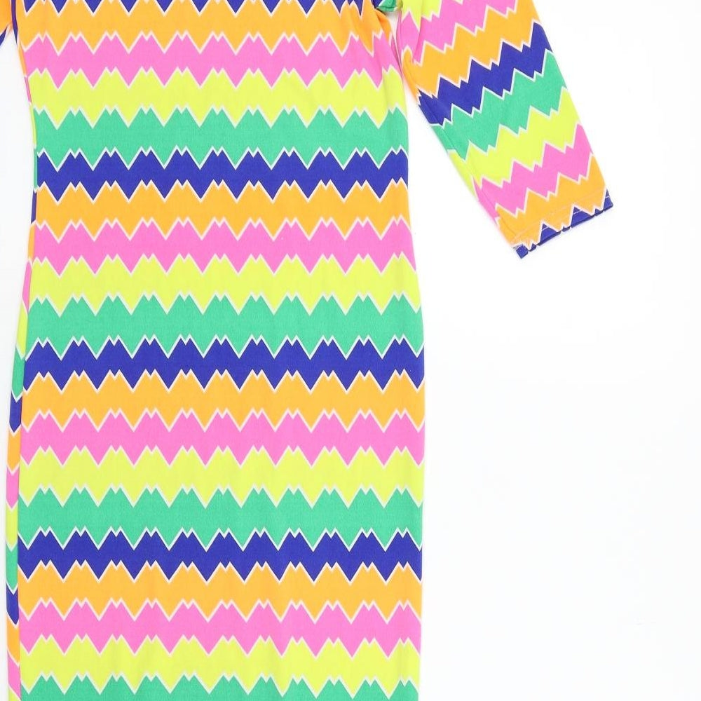 Zack London Womens Multicoloured Striped Fit & Flare Size 8
