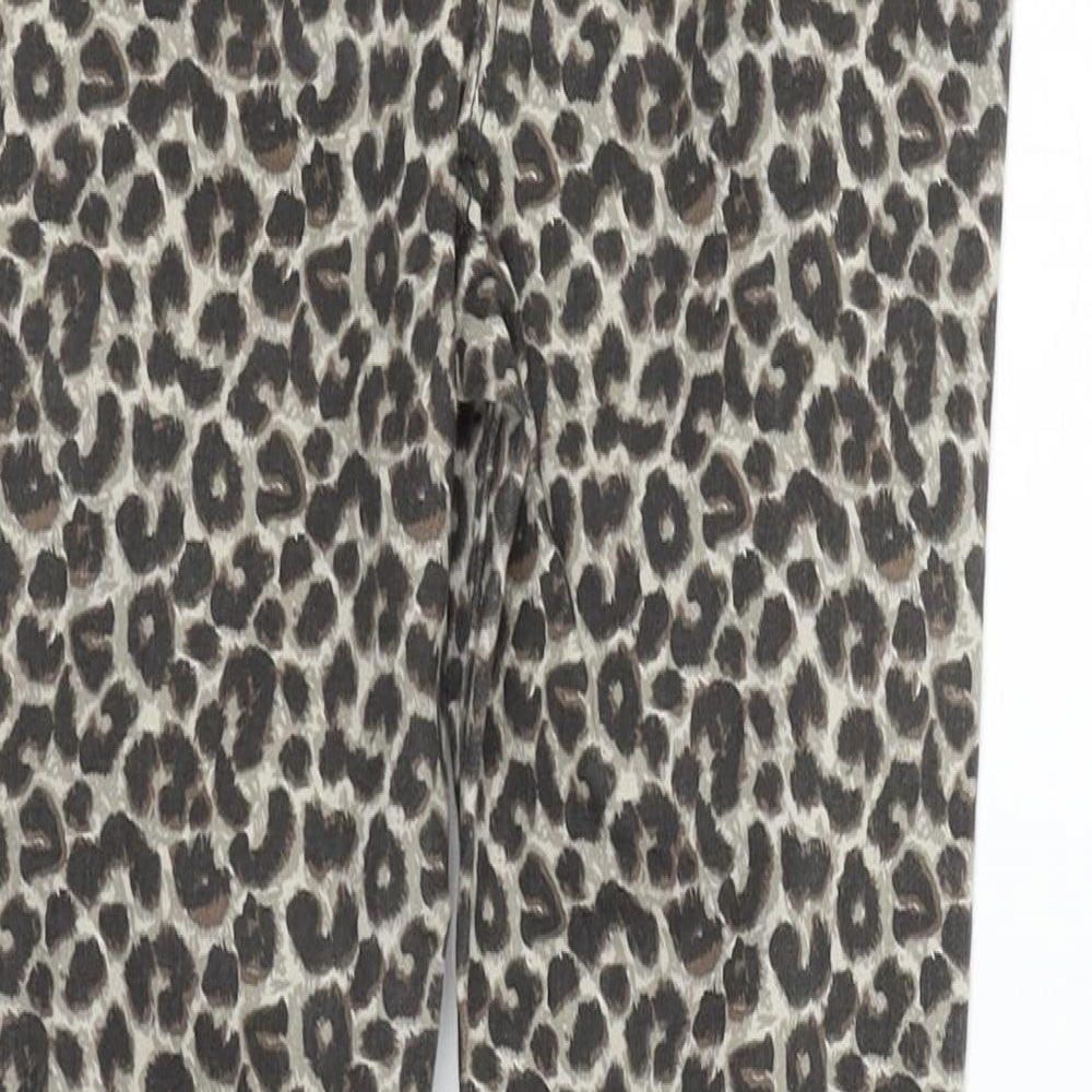 George Girls Beige Animal Print Jegging Trousers Size 7-8 Years