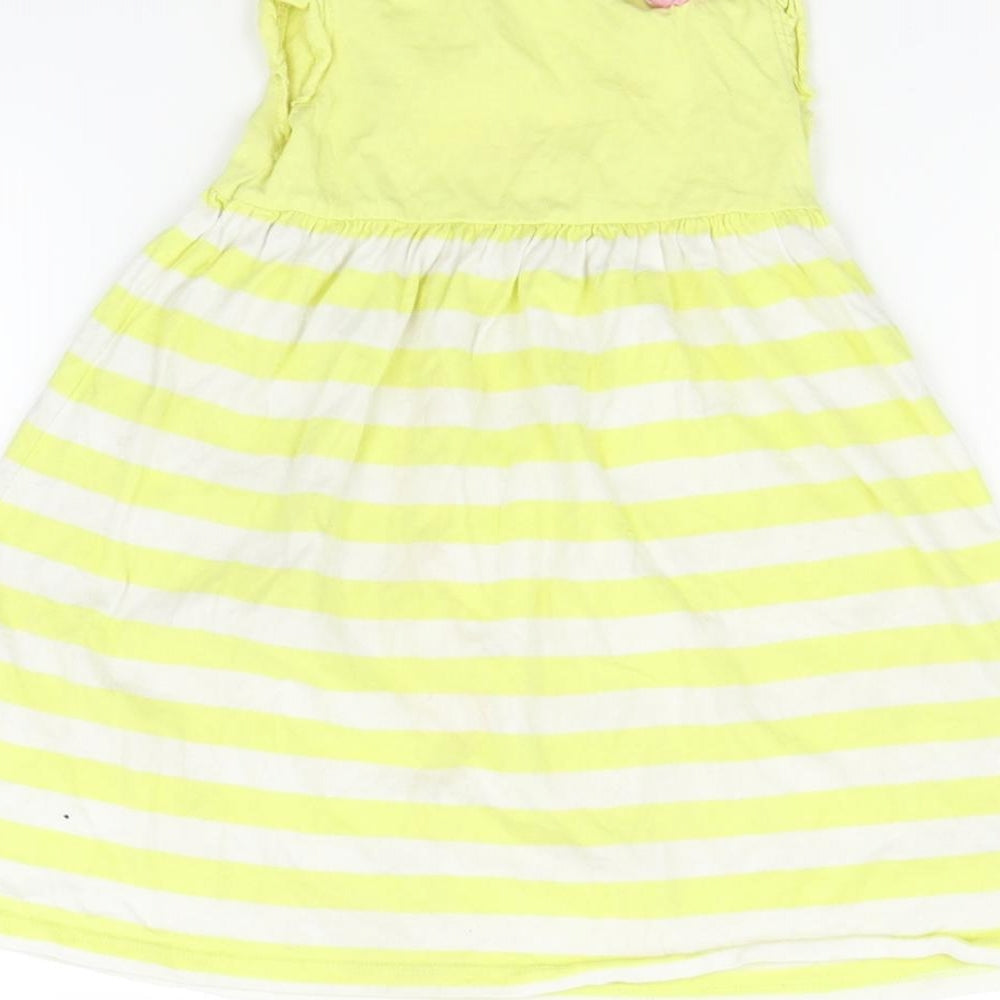BHS Girls Yellow Striped Fit & Flare Size 18-24 Months