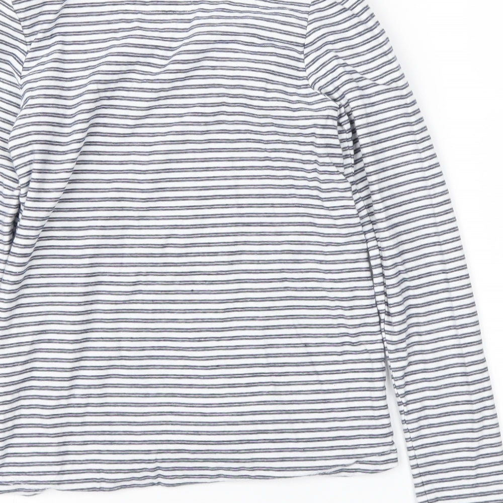 TU Girls Blue Striped Basic T-Shirt Size 9 Years