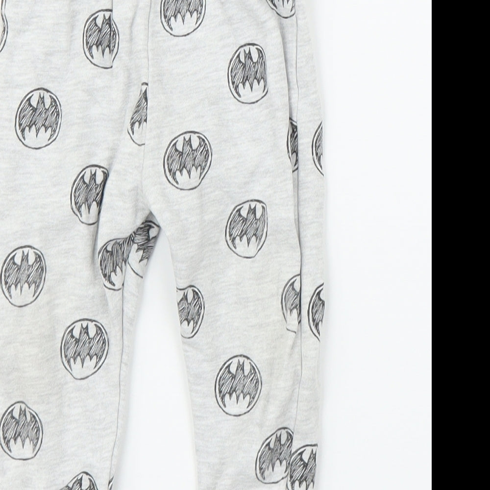 Batman Boys Grey Sweatpants Leggings Size 9 Months