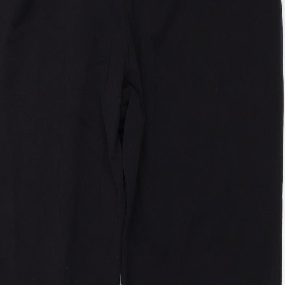 Marks and Spencer Womens Black Trousers Size 12 L27.5 in