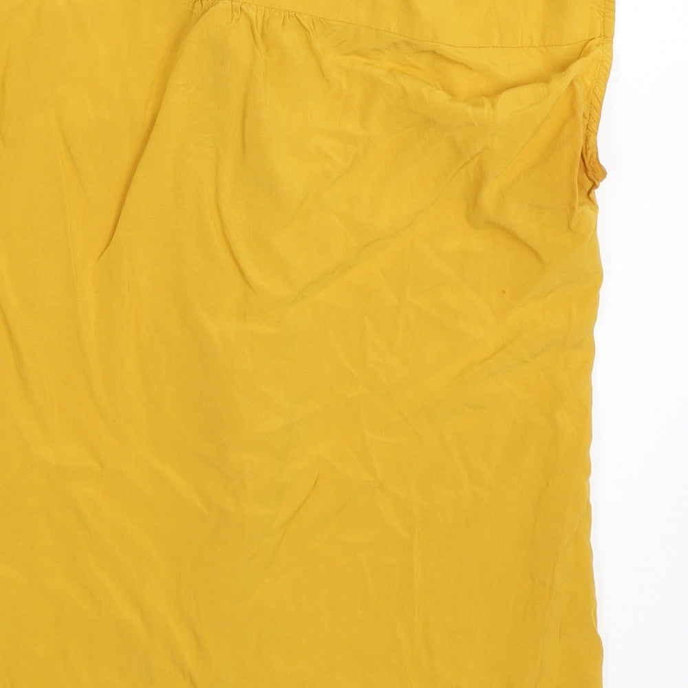 O STIN Womens Yellow Basic Blouse Size M