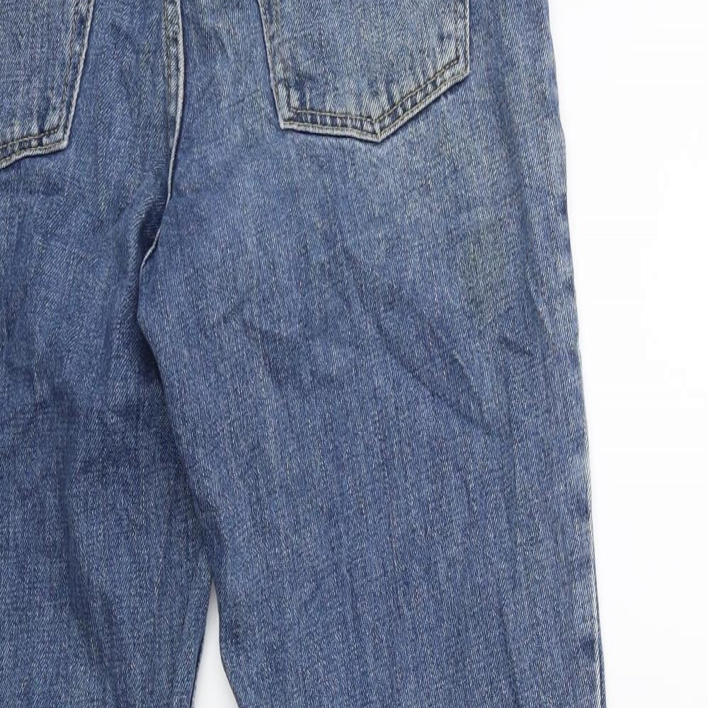 Topshop Womens Blue Denim Straight Jeans Size 25 in L34 in