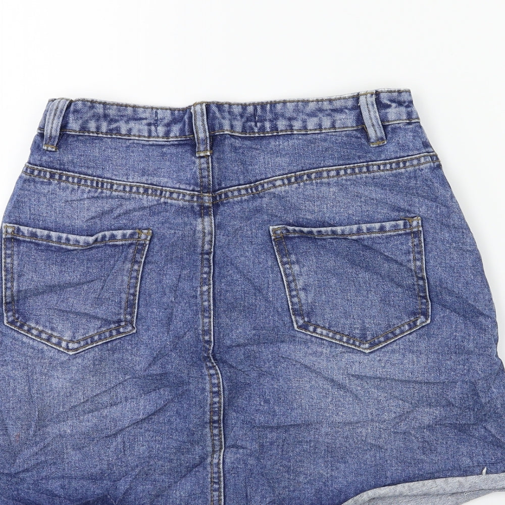 Denim & Co. Womens Blue Denim Straight & Pencil Skirt Size 6