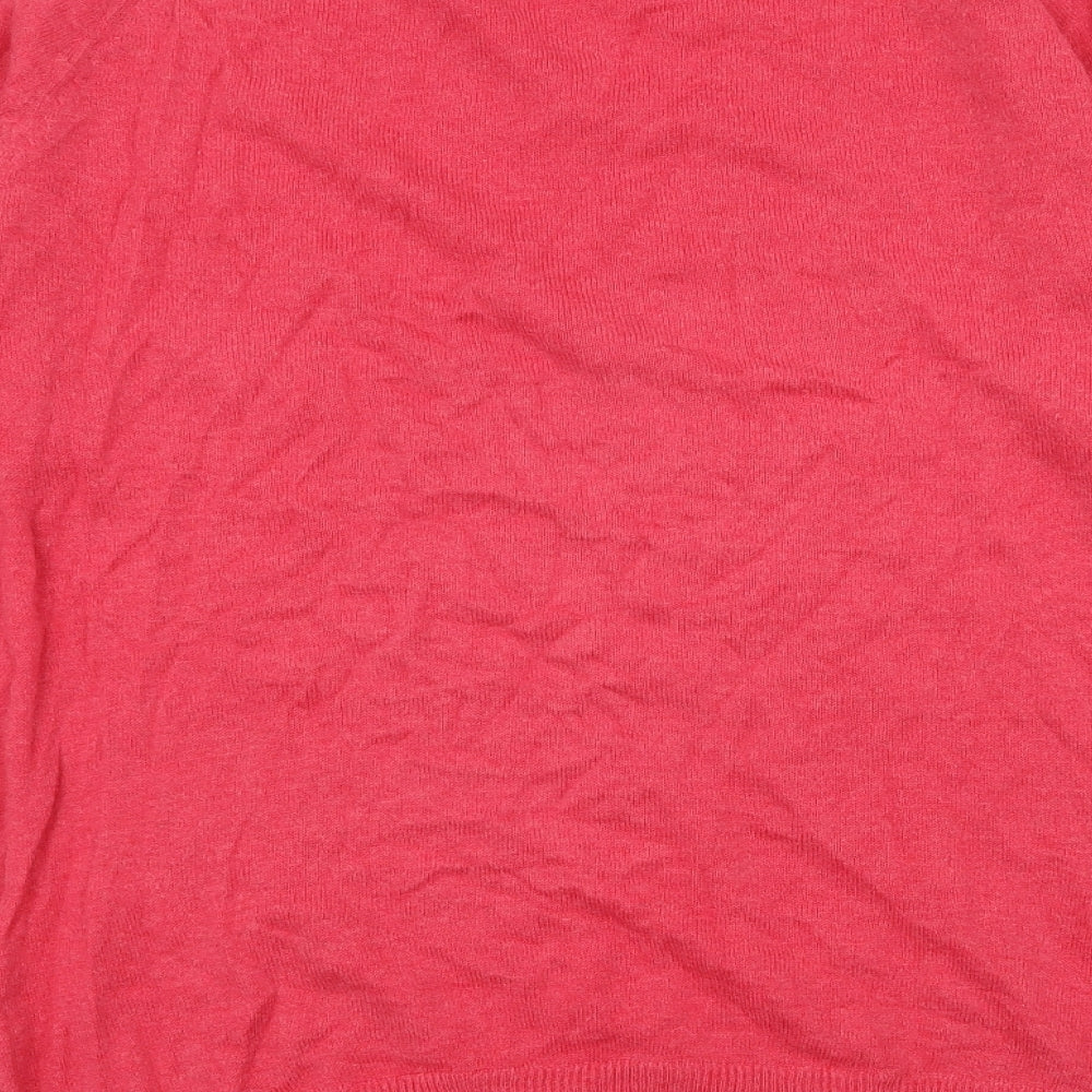 Pull&Bear Womens Pink Knit Pullover Jumper Size M