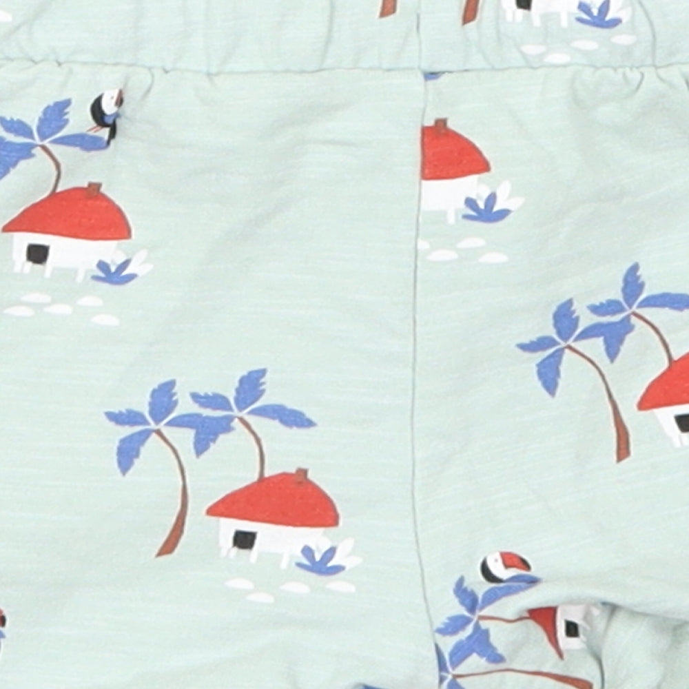 Marks and Spencer Boys Blue Geometric Cropped Trousers Size 3-6 Months - Mushroom House