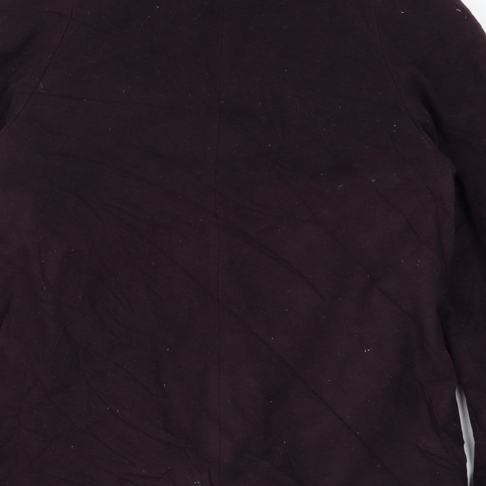 Preworn Womens Purple Overcoat Coat Size M