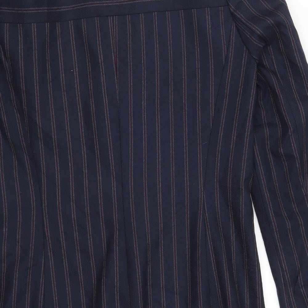 Koton Womens Blue Striped Jacket Size 6