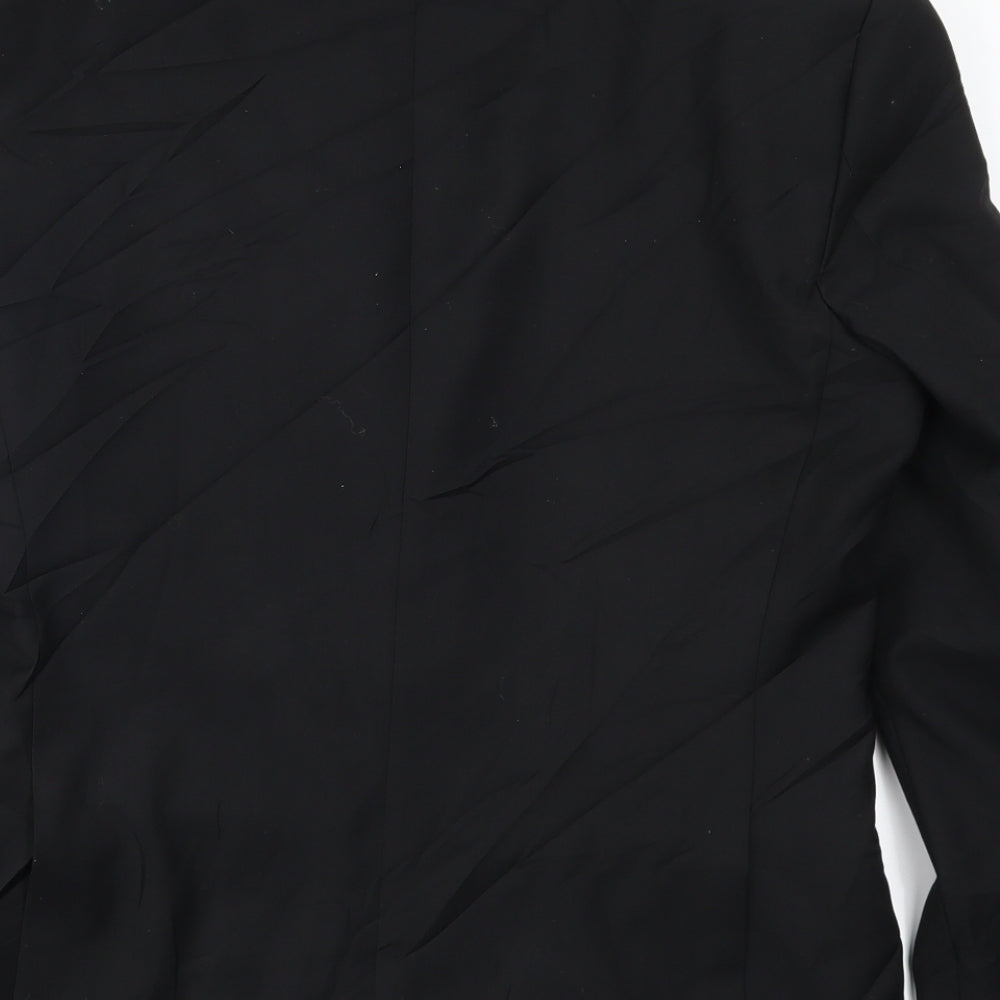 Red Herring Mens Black Jacket Suit Jacket Size 36