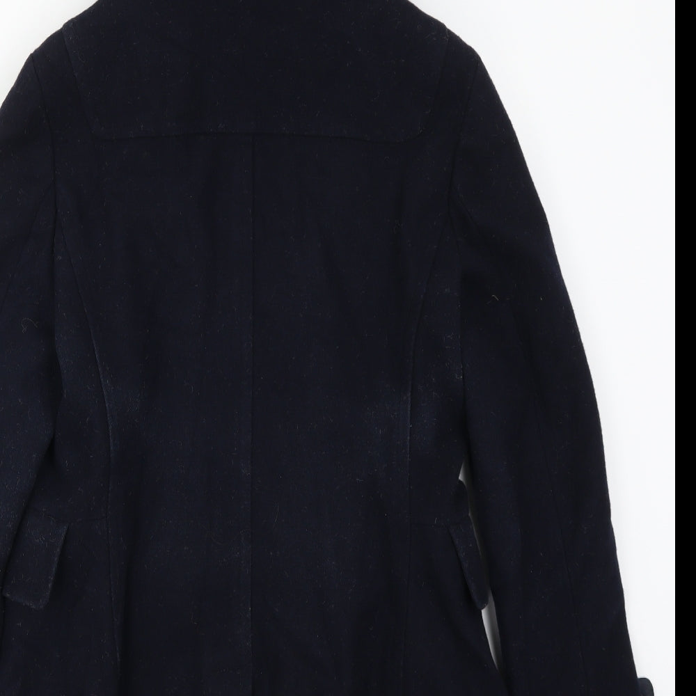 Therapy Womens Blue Pea Coat Coat Size 10