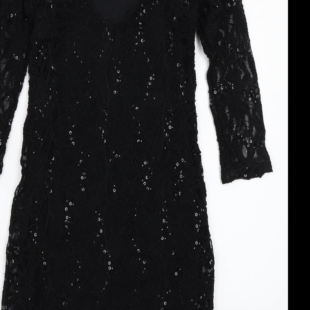Evie Womens Black A-Line Size 10