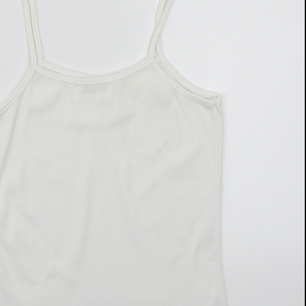 fabrizio Womens White Basic T-Shirt Size M
