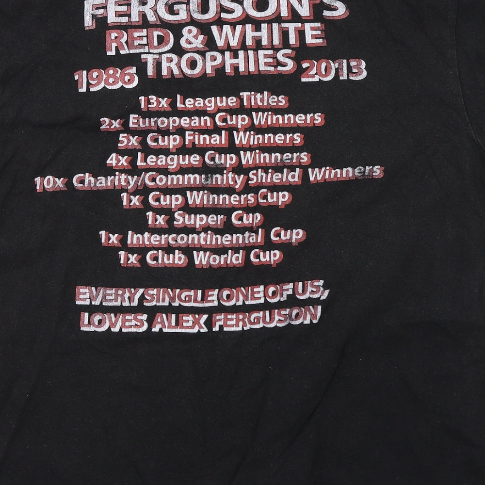 Club Womens Black Basic T-Shirt Size L
