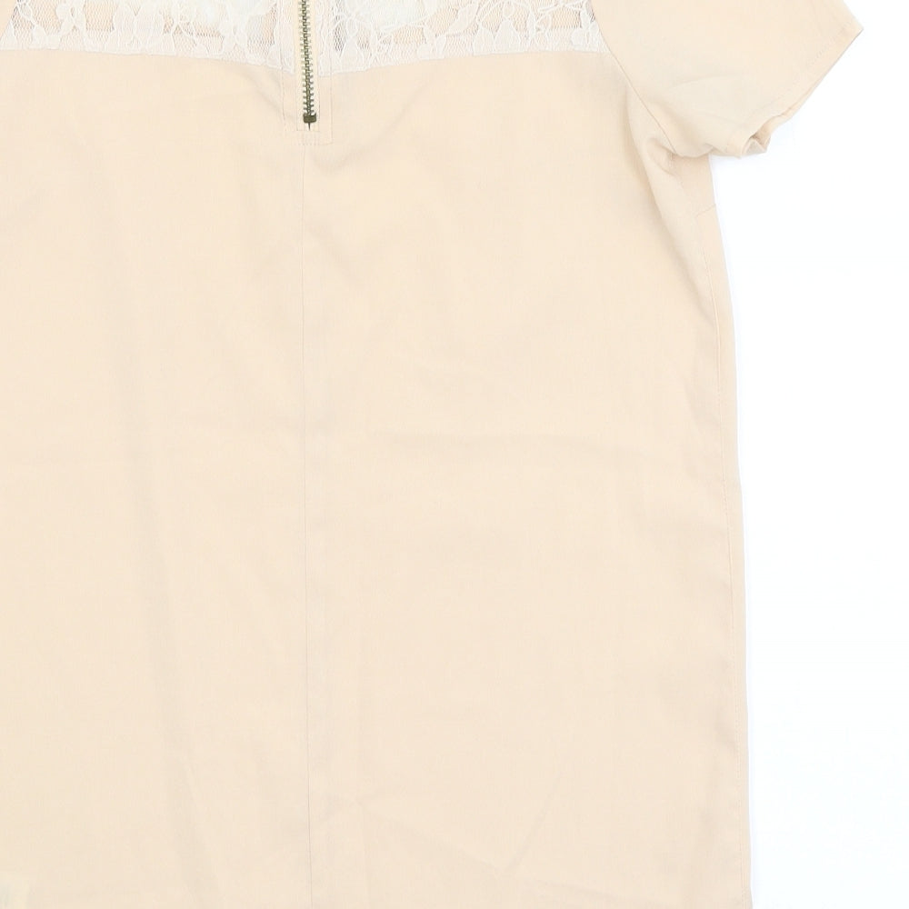 New Look Womens Pink Basic Blouse Size 8