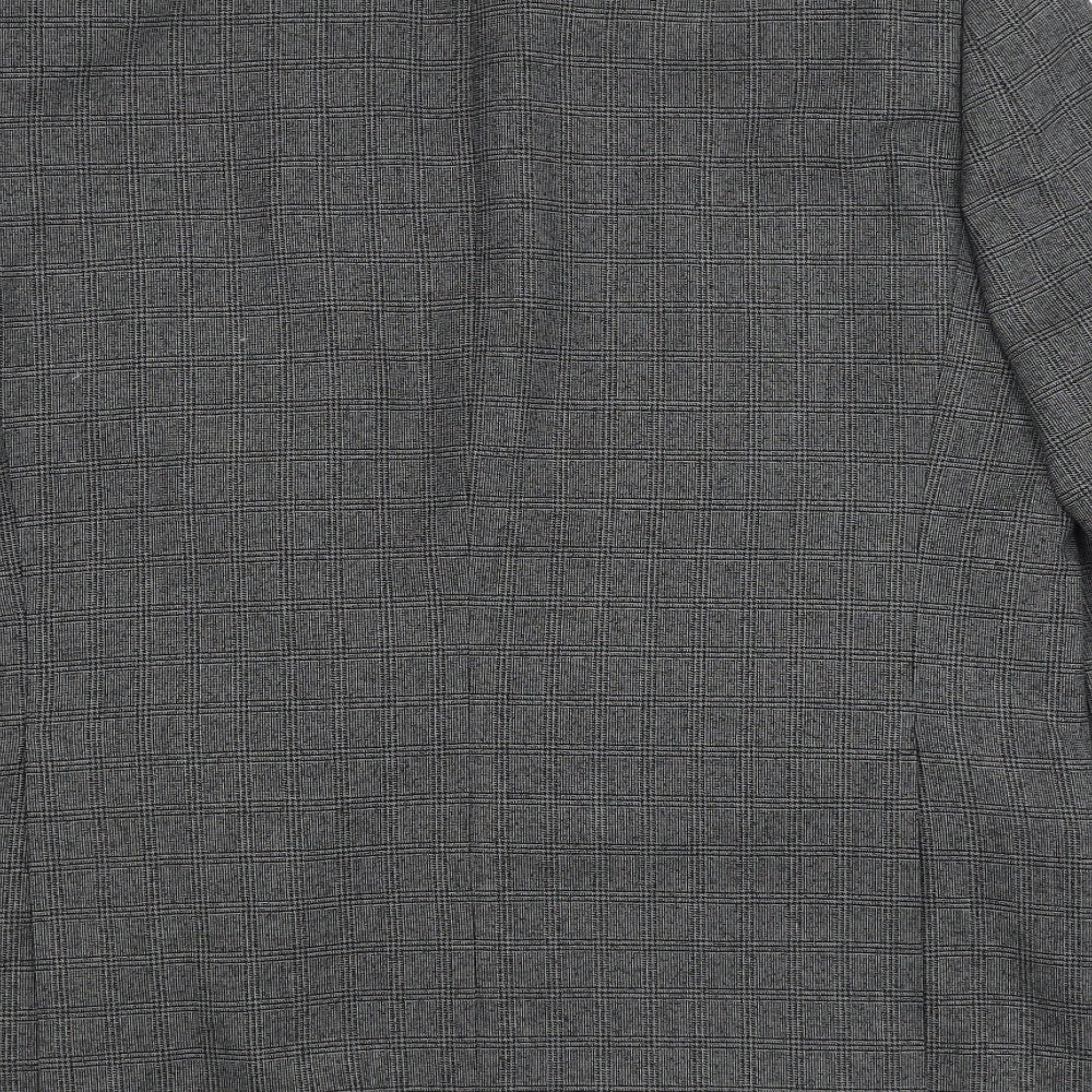 T&W Mens Grey Check Jacket Suit Jacket Size 42