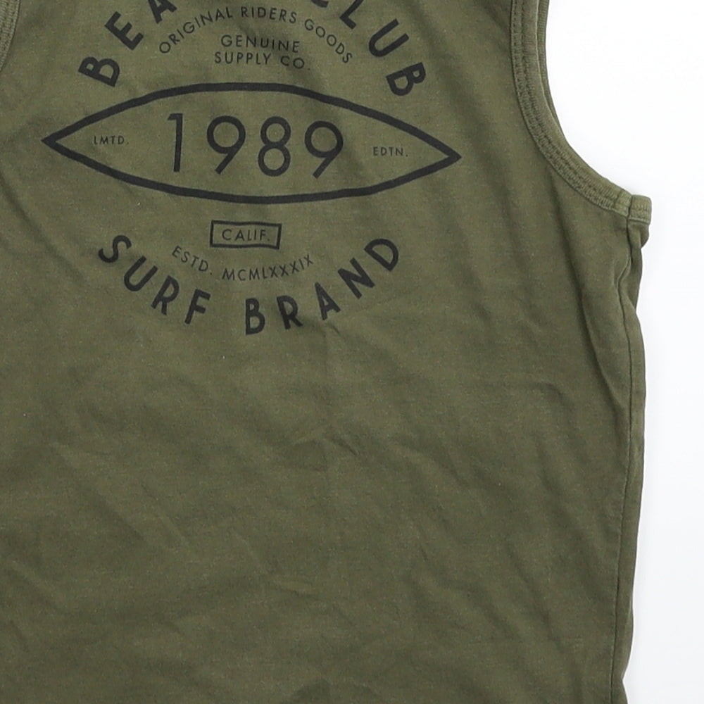 Primark Boys Green Basic Tank Size 7-8 Years