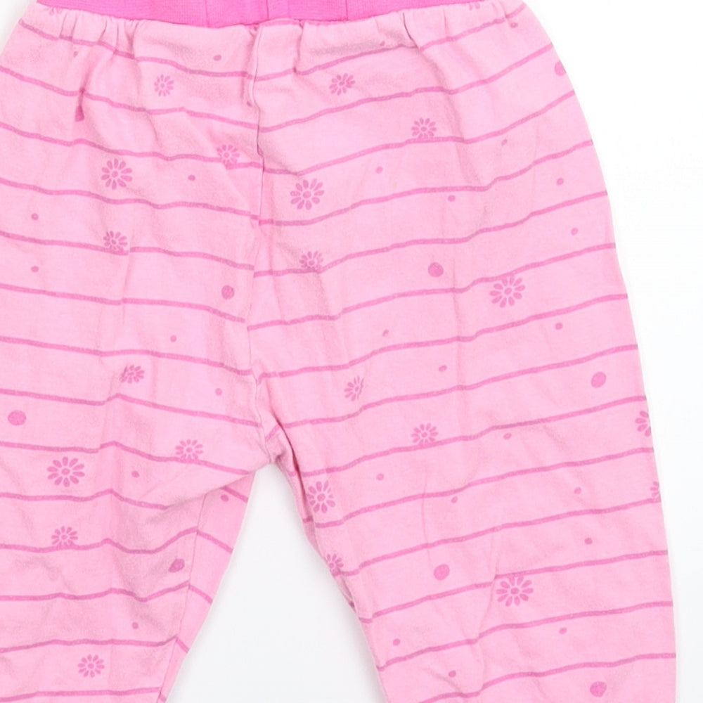 Night Garden Girls Pink Striped Sweatpants Trousers Size 12-18 Months