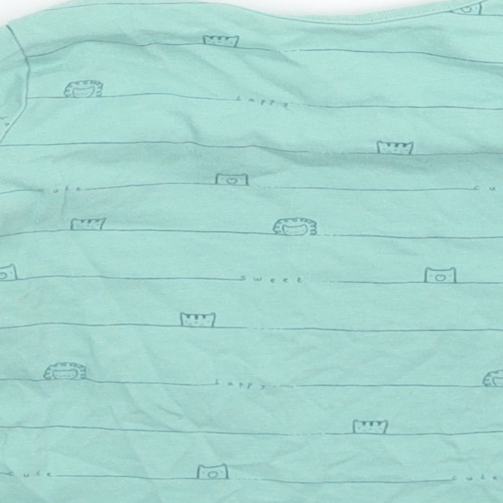 George Baby Green Striped Basic T-Shirt Size 6-9 Months