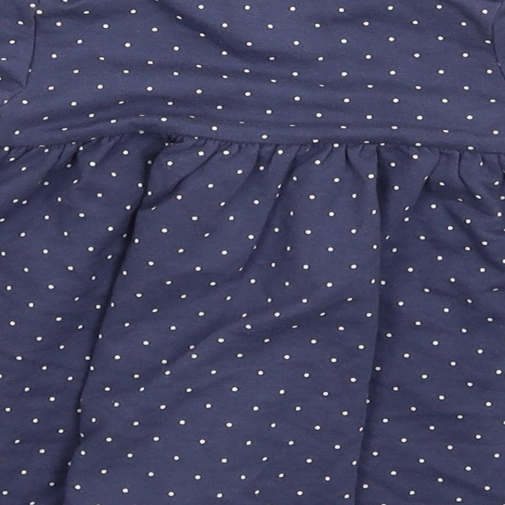Marks & Spencer Girls Blue Spotted Fit & Flare Size 0-3 Months