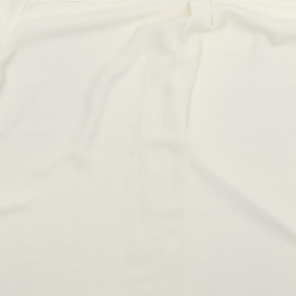 Avenue Womens White Basic Blouse Size 14