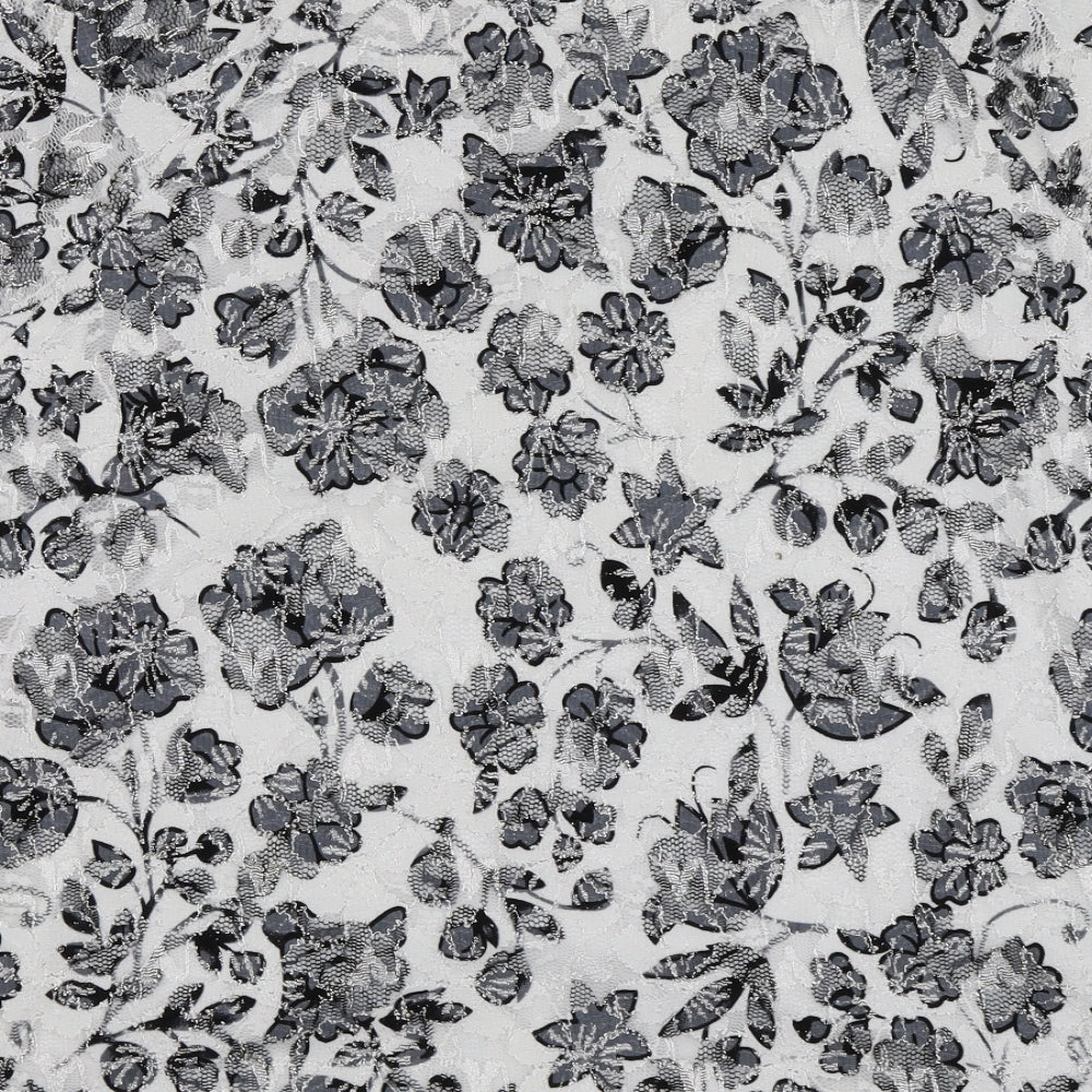 Saloos Womens White Floral Basic T-Shirt Size L