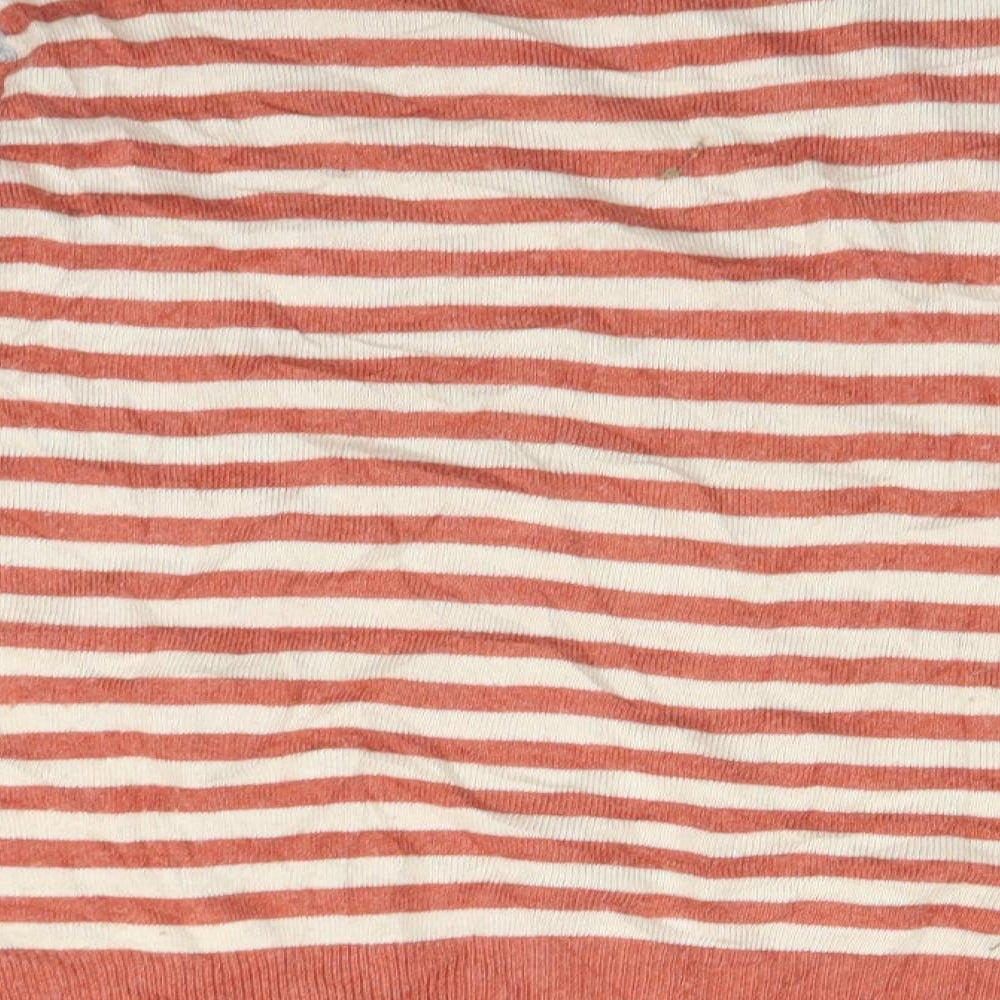 NEXT Womens Red Striped Full Zip Jumper Size 6