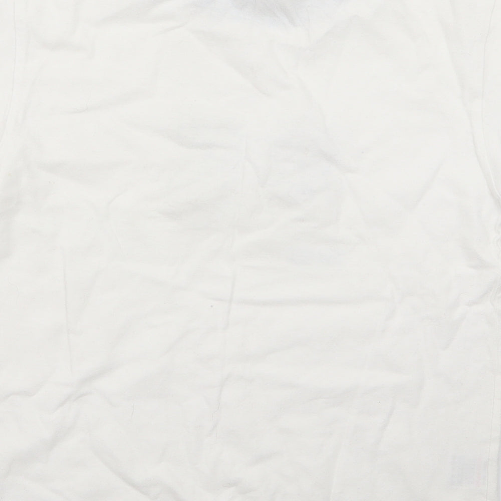 Blue Boys White Basic T-Shirt Size 10 Years