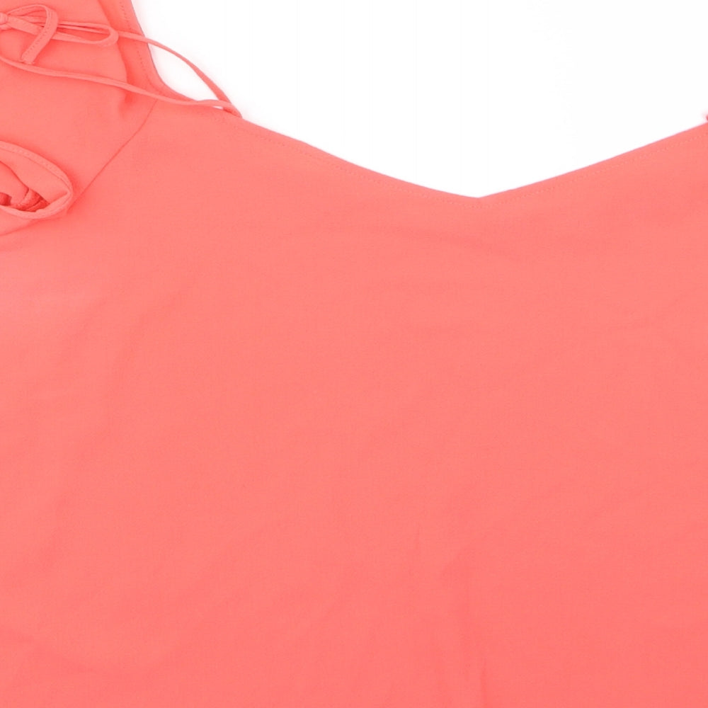 Topshop Womens Pink Basic Blouse Size 12