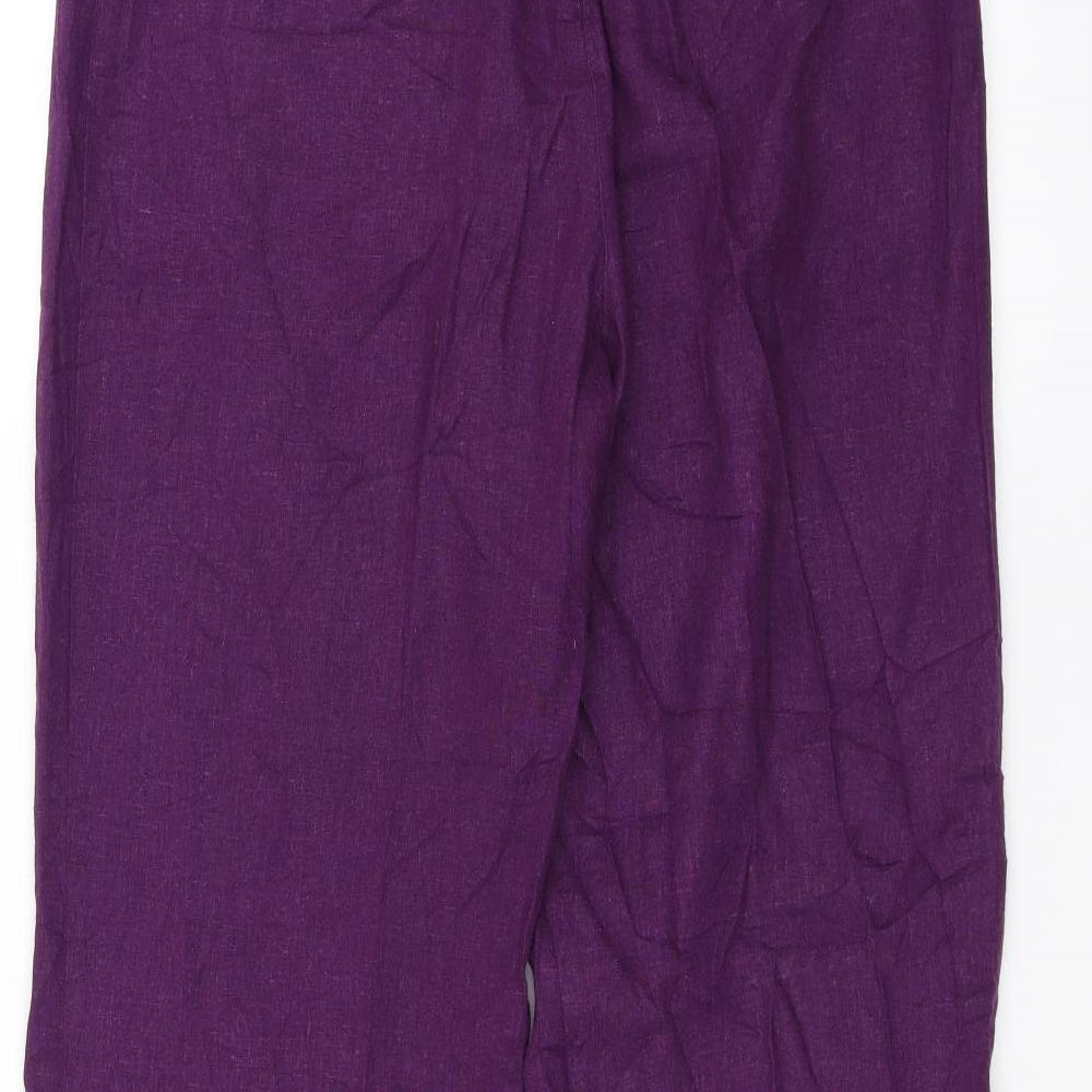 DEBINHAMS Womens Purple Trousers Size 12 L30 in