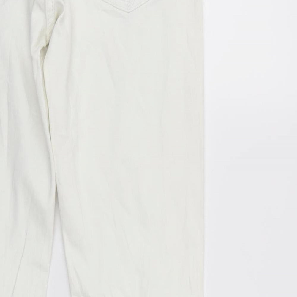 GIN TONIC Womens White Denim Straight Jeans Size 10 L31 in