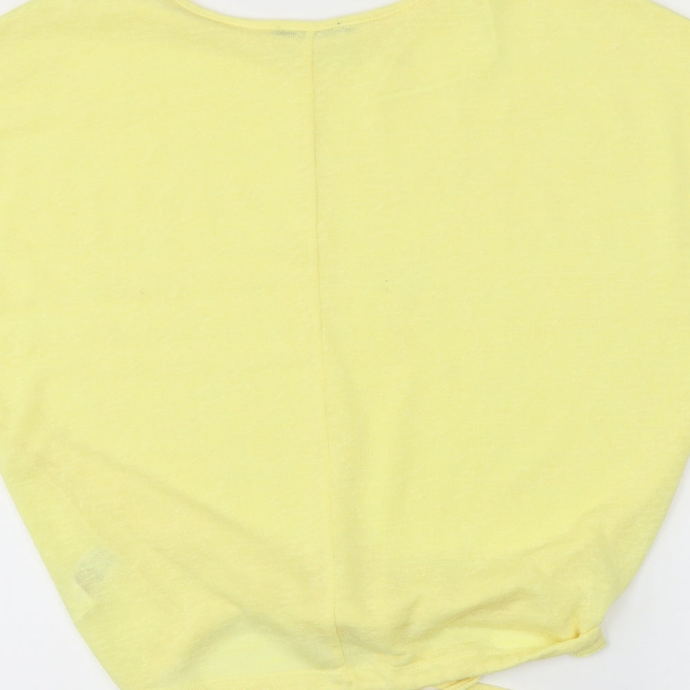 F&F Womens Yellow Pullover Jumper Size 10 - cropped