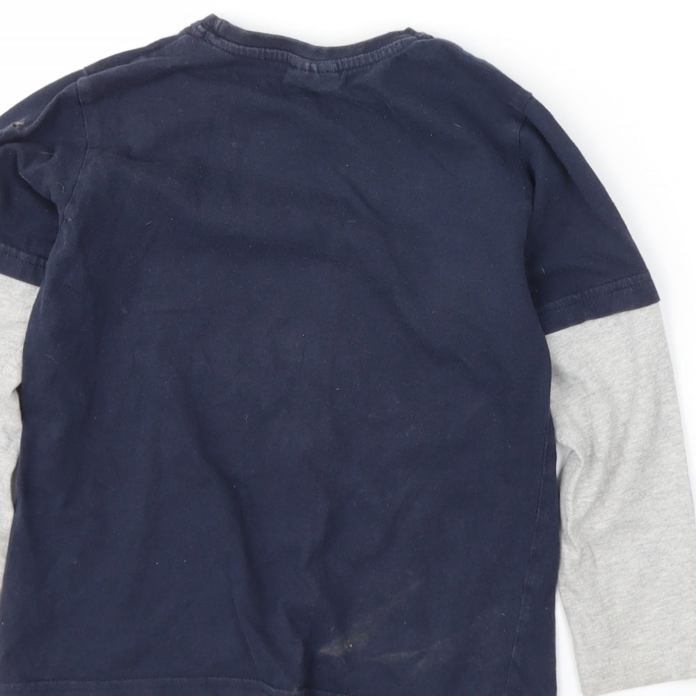 Preworn Boys Blue Basic T-Shirt Size 6 Years